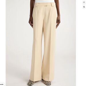 Chic Beige Wide Leg Pants